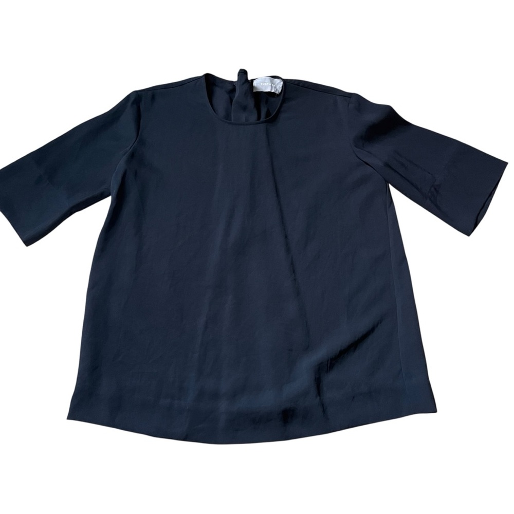 Everlane Japanese Go Weave Back Zip Top Size 2 Women